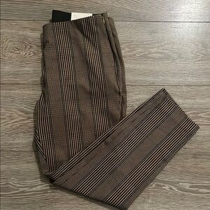 Striped Brown and Black Womans Dress Pants